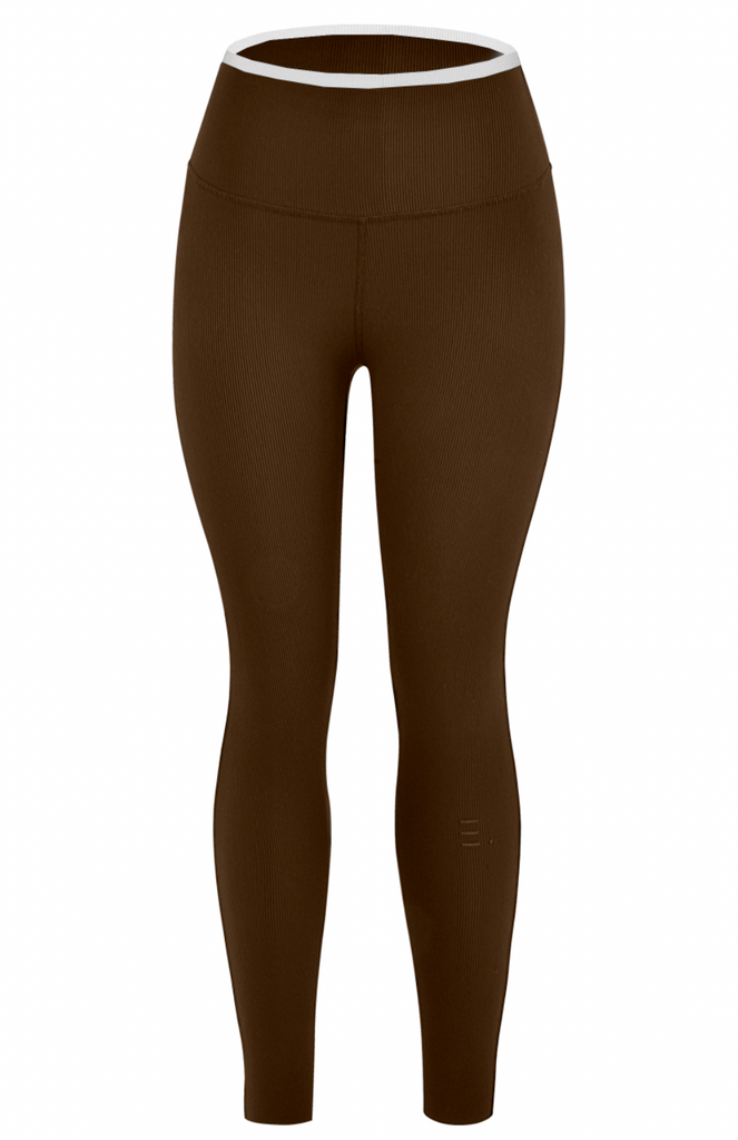Basic Ribbed Legging - Brown