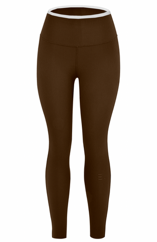 Basic Ribbed Legging - Brown
